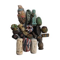Egyptian Faience and Glass Bead and Amulet Collection