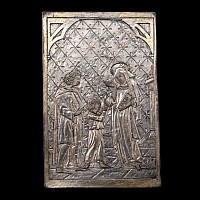 Medieval Silver Plaque Depicting Presentation Scene