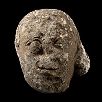 Medieval Stone Fragment of a Lady Wearing a Barbette