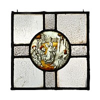 Medieval Stained Glass Section of The Agony in the Garden