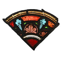 Medieval Stained Glass Section from a Massive Romanesque Window