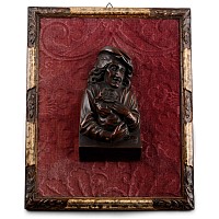 Post Medieval Wooden Bas Relief Representing a Gentleman Illustrating an Allegory of Avarice