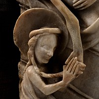 Medieval Stone Panel with The Entombment of Christ