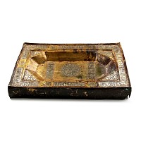 Khorasan Silver Inlaid Brass Tray