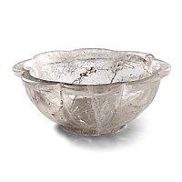 Indian Carved Rock Crystal Bowl