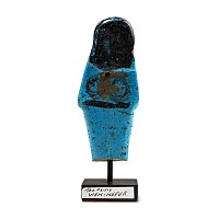 Egyptian Bright Blue Glazed Faience Shabti of Wennefer