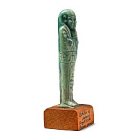 Egyptian Blue Glazed Faience Shabti of the Royal Scribe Aahmes