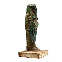Egyptian Blue Glazed Faience Shabti of the Osiris Pedi-Khonsu