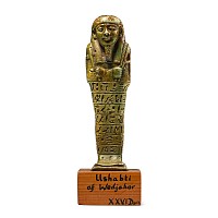 Egyptian Green Glazed Faience Shabti of Wedjahor