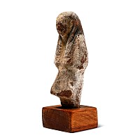 Egyptian Painted Clay Shabti in Daily Dress