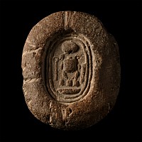 Egyptian Terracotta Mould with Impression of the Cartouche of Pharaoh Tutankhamun
