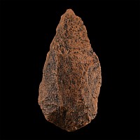 Large Stone Age Red Quatzite Homo Erectus Pointed Handaxe