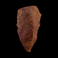 Large Stone Age Red Quatzite Pointed Handaxe