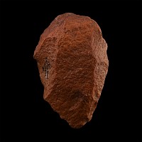 Large Stone Age Red Quatzite Acheulean Cordate Handaxe