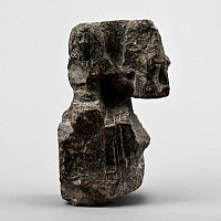Egyptian Serpentine Statuette of a Seated Couple