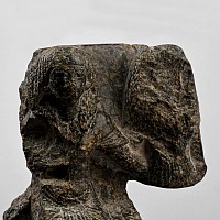 Egyptian Serpentine Statuette of a Seated Couple