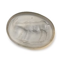 Roman Chalcedony Intaglio with a Goat