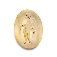 Roman Chalcedony Gemstone with Nude Male