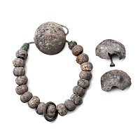 Western Greek Silver Bead Necklace