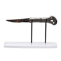 Western Siberian Iron Knife with Handle in the Shape of a Raptor