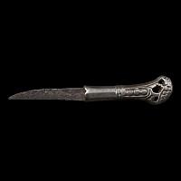 Western Siberian Iron Knife with Handle in the Shape of a Raptor