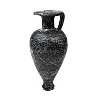 Etruscan Bucchero Terracotta Pointed Aryballos