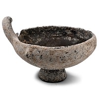 Villanovan Terracotta Stemmed Bowl with Handle