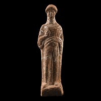 Greek Terracotta Statuette of a Kore