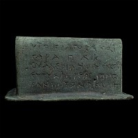Roman Bronze Statue Plinth with Inscription for Publius Licinius Valerianus