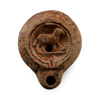 Roman Buffware Oil Lamp with Ram
