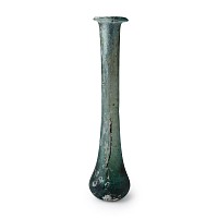 Roman Iridescent Turquoise Glass Unguentarium