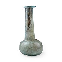 Large Roman Blue Glass Ampulla
