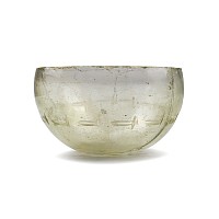 Roman Translucent Glass Bowl with Wheel-Cut Design