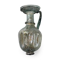 Roman Pale Green Glass Jug with Trail