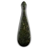 Massive Oceanic Polished Green Nephrite Jade Maori Hand War Club Mere Pounamu