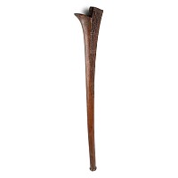 Oceanic Honey-Coloured Wooden 'Gunstock' Sali War Club