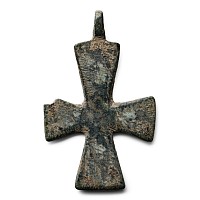 Byzantine Bronze Cross Pendant