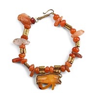 Egyptian Hardstone Eye of Horus Amulet Bracelet