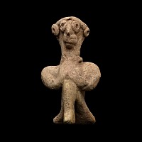 Syro-Hittite Terracotta Kneeling Male Figure