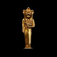 Egyptian Gold Sekhmet Statuette