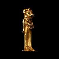 Egyptian Gold Sekhmet Statuette