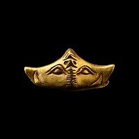 Greek Gold Double Boar Seal with Inscription