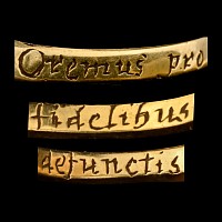 Post Medieval Enamelled Gold Recusant 'Death’s-Head' Memento Mori Ring