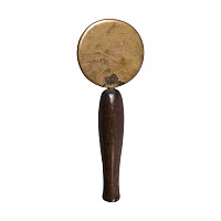 Egyptian Bronze Mirror with Wooden Handle