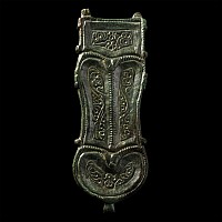 Visigothic Bronze Lyre-Shaped Buckle Plate