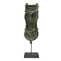 Visigothic Bronze Lyre-Shaped Buckle Plate
