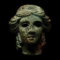 Roman Bronze Head of the Goddess Juno