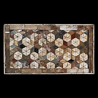Large Roman Coloured Marble Table Top Formed from a Section of Tessellated Pavement