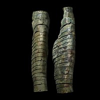 Pair of Roman Lamellar Greaves of a Heavily Armoured Mounted Cataphractarius Soldier