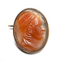 Frederician Agate Cameo of a Man in Brooch